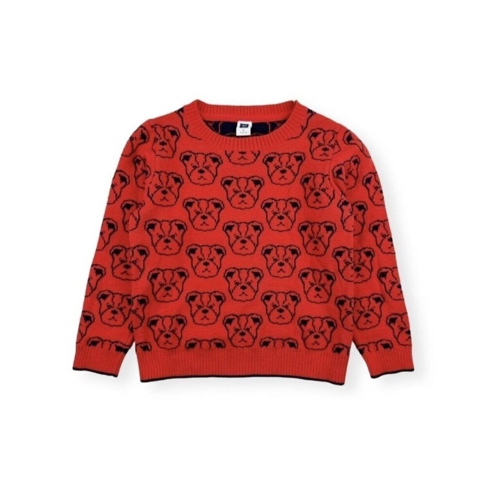 Janie and Jack Bulldog Crewneck Sweater